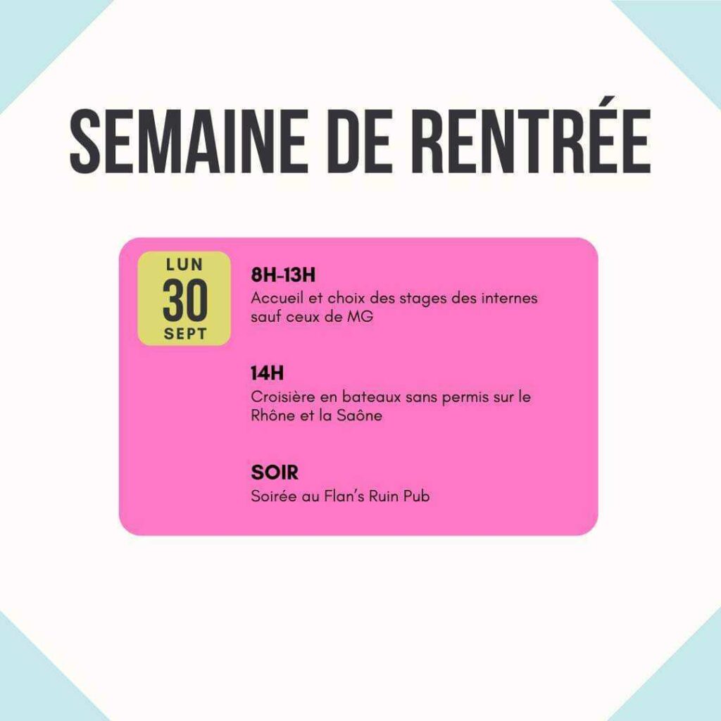 semaine de rentrée 2024 - 30/09
