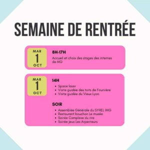 semaine de rentrée 2024 - 01/10