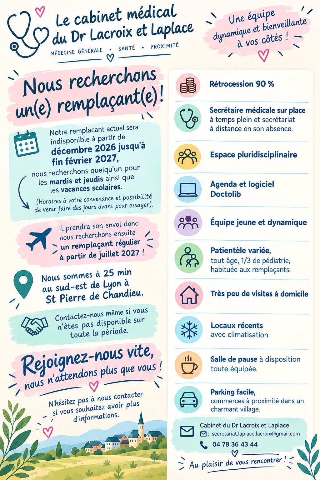remplacement medecin generaliste 69